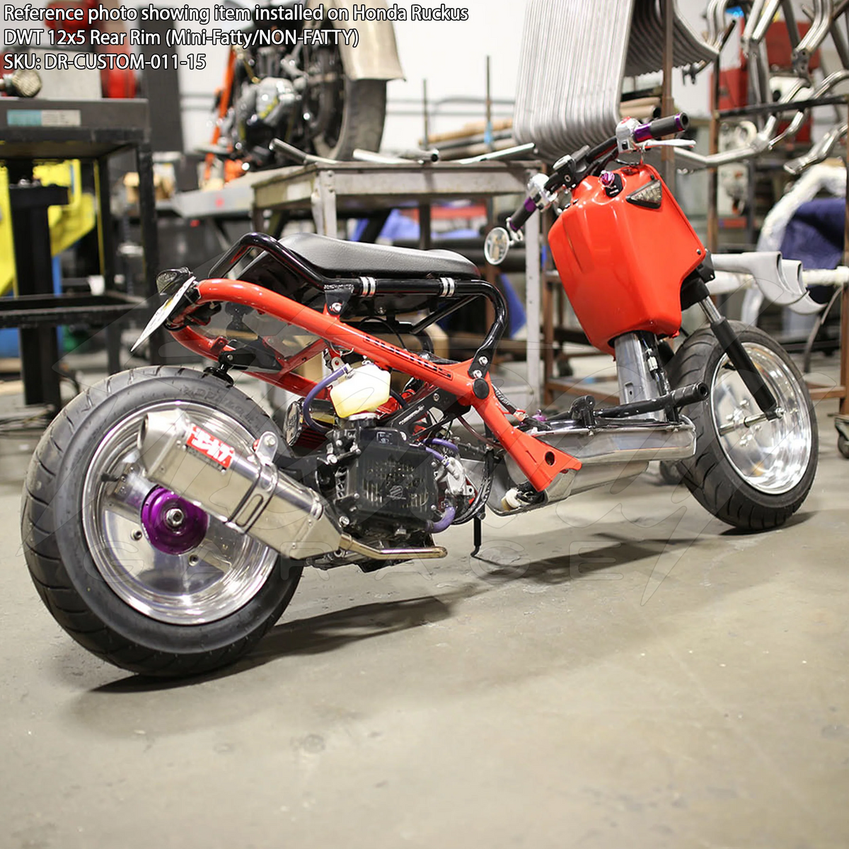 Douglas 12x5 3+2 4x140mm Solid Dish Rim Honda Ruckus Metropolitan Mini Fatty