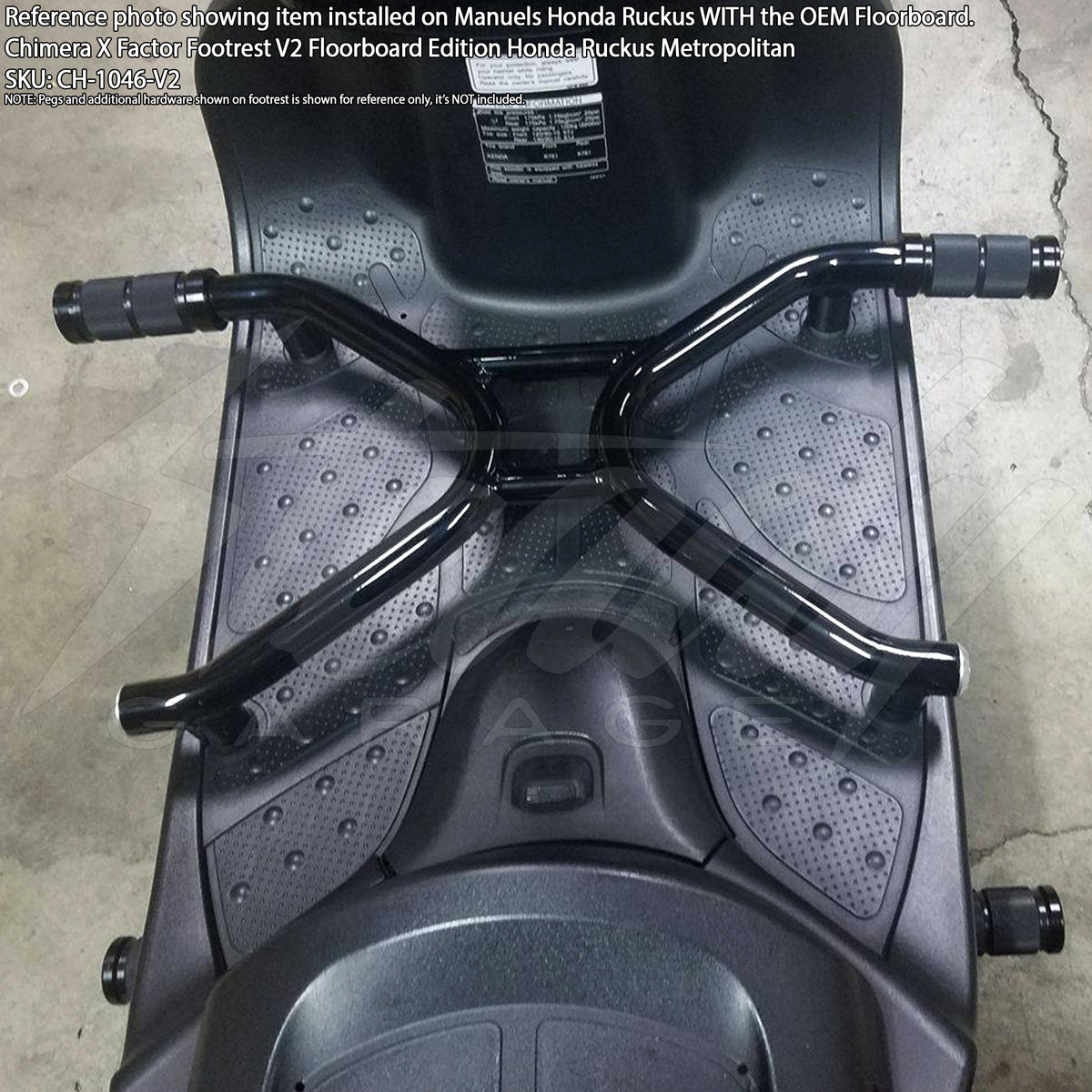 Chimera X Factor Foot Rest V2 Floorboard Edition Honda Ruckus