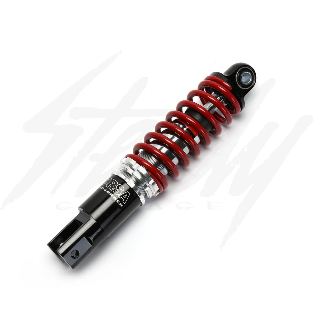 Schokdemper Forsa rear shocks absorbers motorfiets oldtimer 360 mm zwarte veerbehuizing NIEUW Schokdemper Forsa rear shocks absorbers motorfiets oldtimer 360 mm zwarte veerbehuizing NIEUW