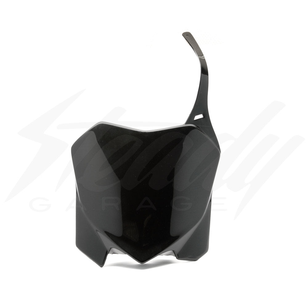 UFO Racing Black Front Number Plate - Honda Grom Kawasaki