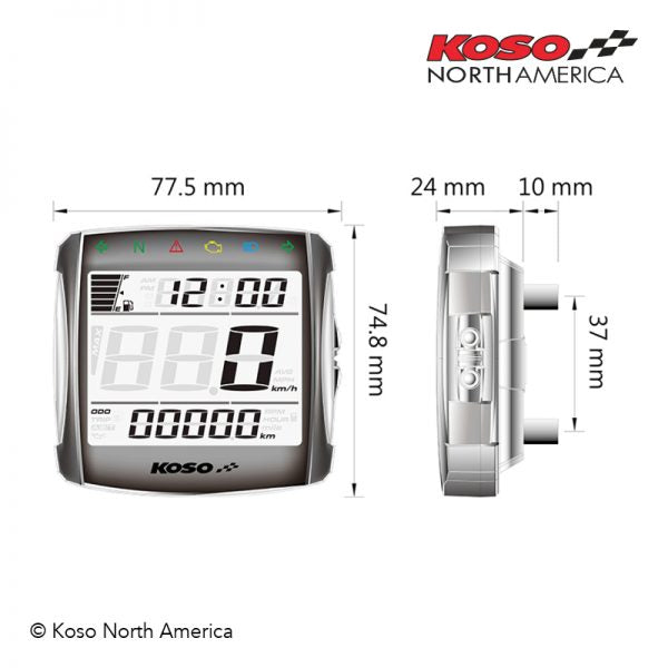 Koso XR-01S Multifunction Electronic Universal Speedometer
