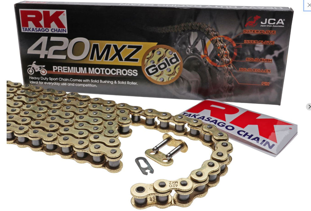 RK Racing GB420MXZ x 130L Gold Chain