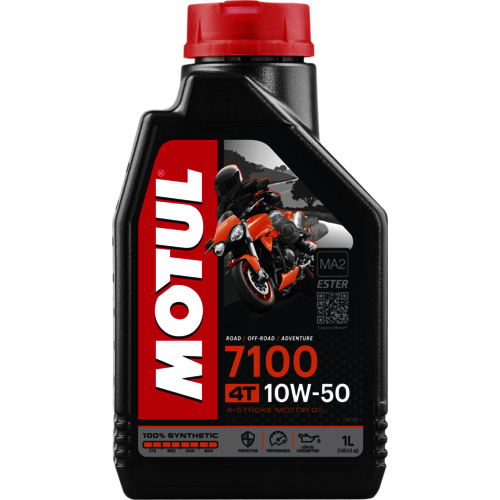 Motul 7100 100% Synthetic 4T 10W50 Ester Motor Oil - 1 Liter