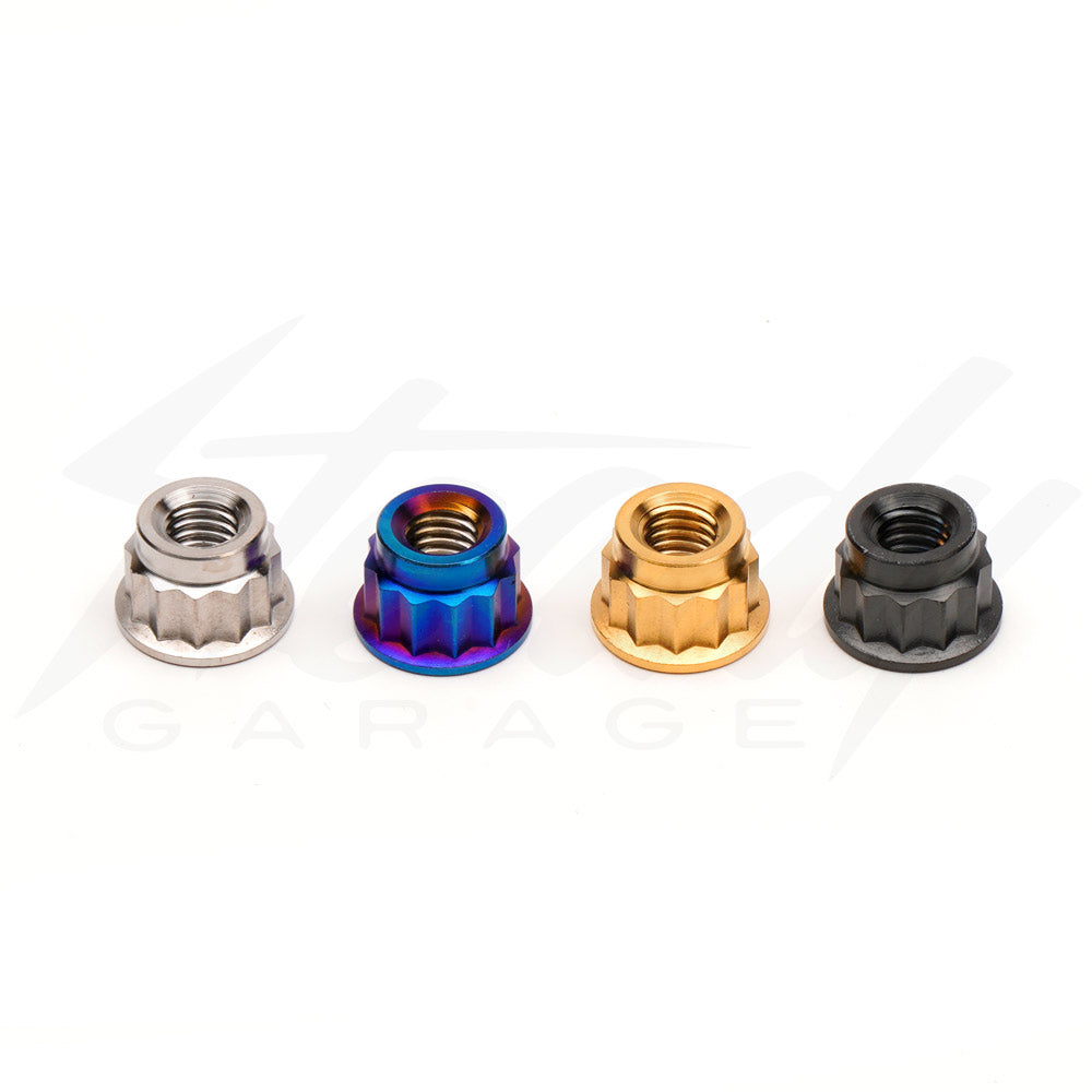 Chimera Engineering 12 Points Flanged Head Titanium Nuts - 5 Pack (M6X1.0mm)