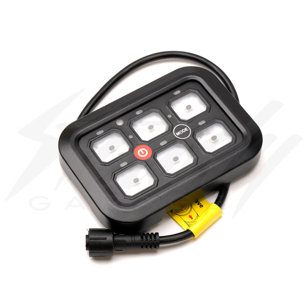 Zeus Armor 6 Way Gang Switch Panel Circuit Control Relay System (with Bluetooth & Circuit Breaker) - Universal Fitment
