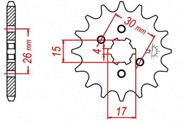 JT Sprocket Steel Front Sprocket Talaria Sting MX3