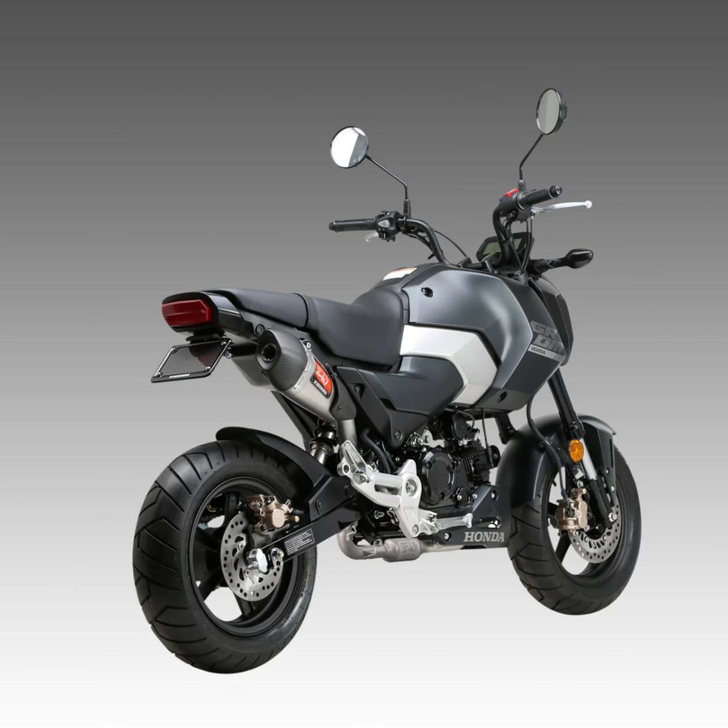 YOSHIMURA RACE RS-9T STAINLESS HIGH MOUNT FULL EXHAUST w/ STAINLESS MUFFLER - HONDA GROM 125 (2022-2026)