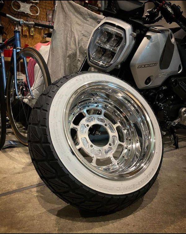 Chimera Engineering Wheels VIP 3PC Modular Wheels -  12x5 & 12x4 COMPLETE SET W/ HUBS - Honda Monkey, Grom (2019+ ABS, 2022+ Non-ABS), DAX 125 (2025+)