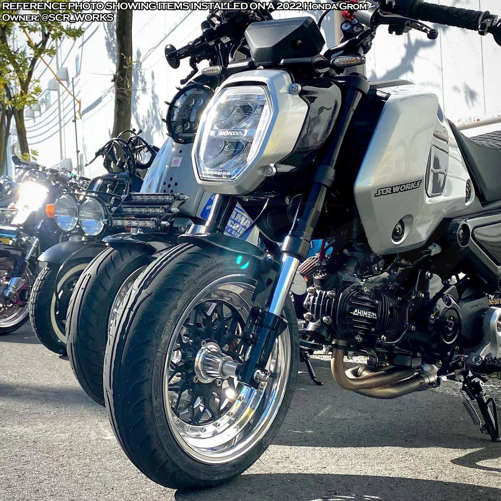 Chimera Engineering Wheels JC MESH 3PC Modular Wheel - COMPLETE SET W/ HUBS - 12x6 + 12x4 - Honda Grom 125 2022+ (ABS/Non-ABS)