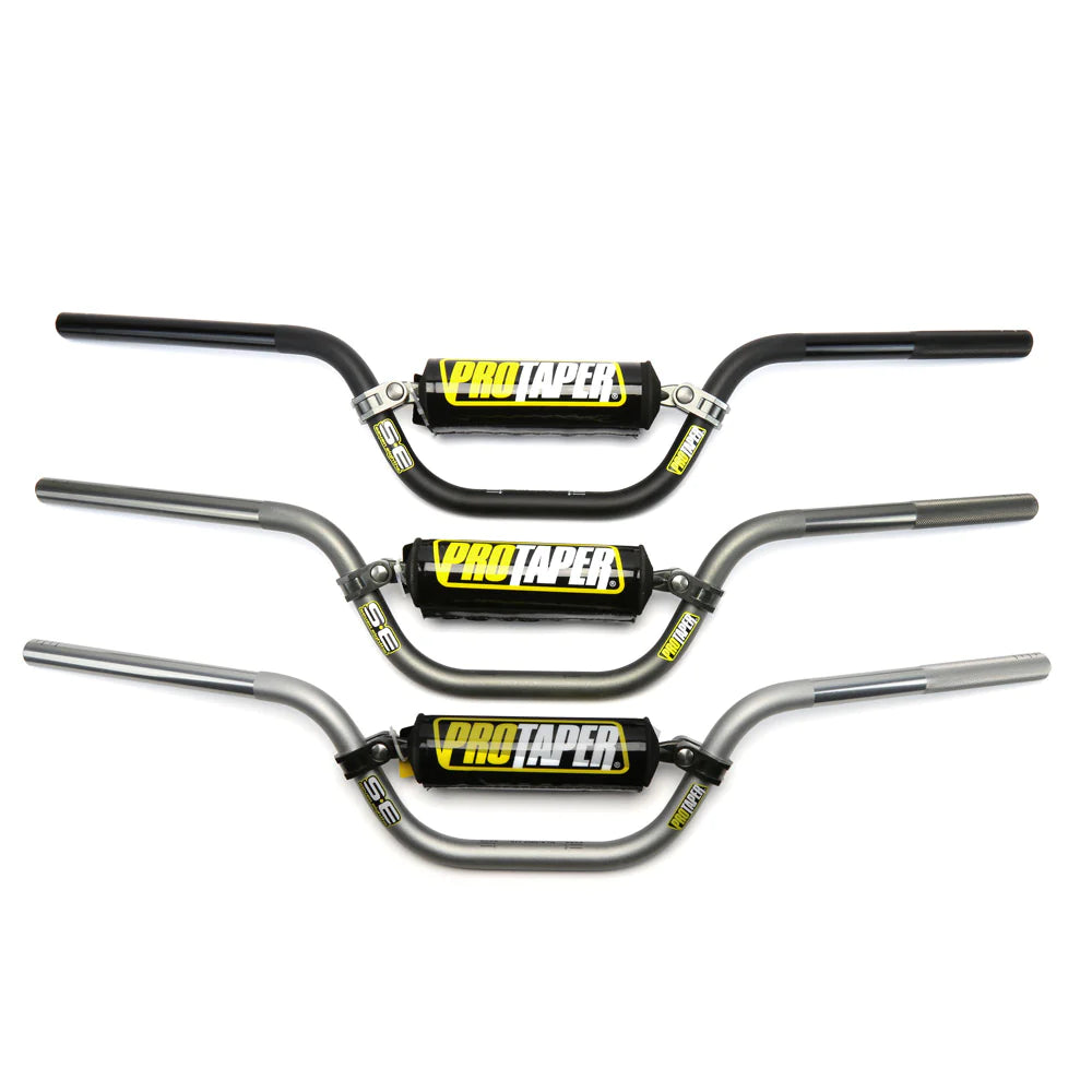 ProTaper Black Handlebar Kit For KLX110/DR-Z110 – 143mm Rise SE Handlebar & Pad