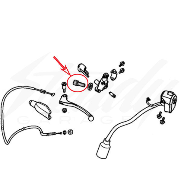 OEM HONDA CLUCH CABLE ADJUSTER ADJUSTING BOLT - Honda Grom (ALL YEARS), Monkey (ALL YEARS)