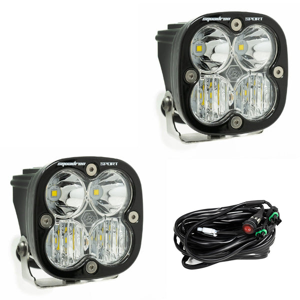 Baja Designs Squadron Sport Black LED Light Pod (PAIR)- Driving/Combo