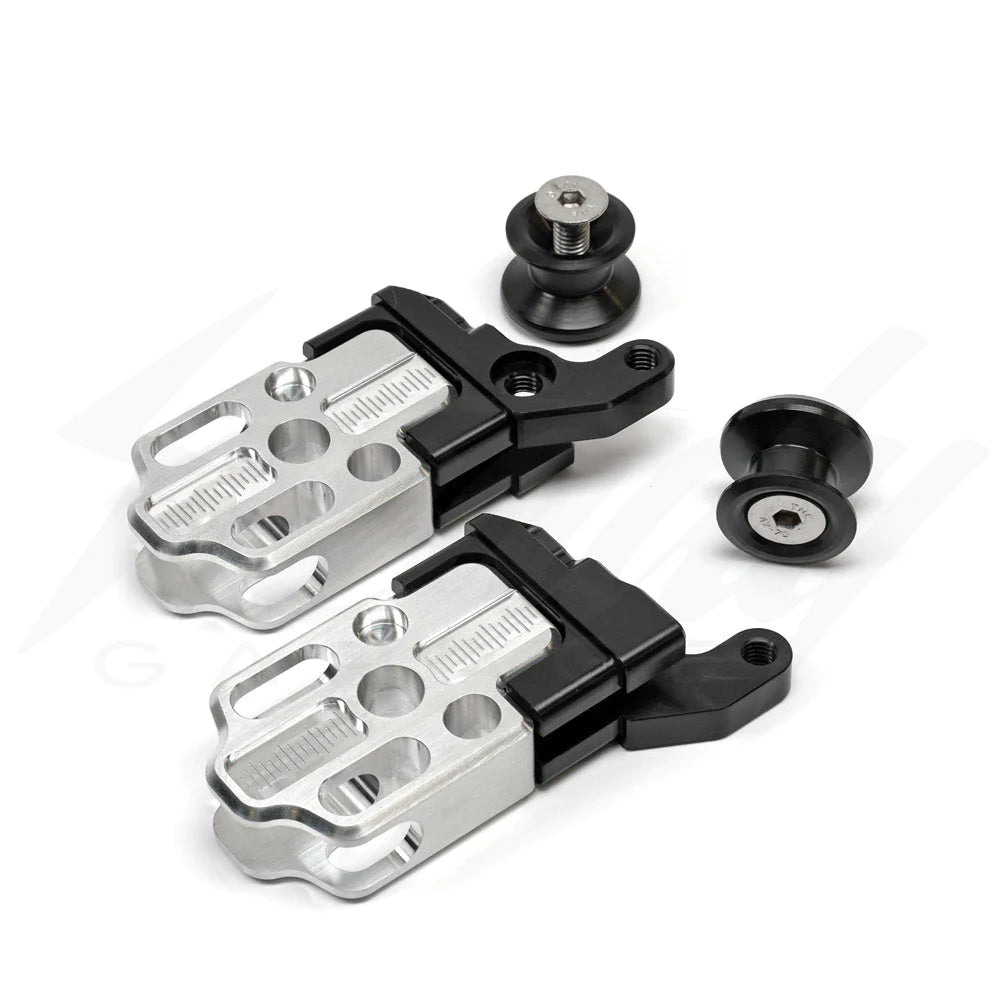 TST SPOOLED CAPTIVE CHAIN ADJUSTERS FOR HONDA GROM 125 (2022+) - Black Spools
