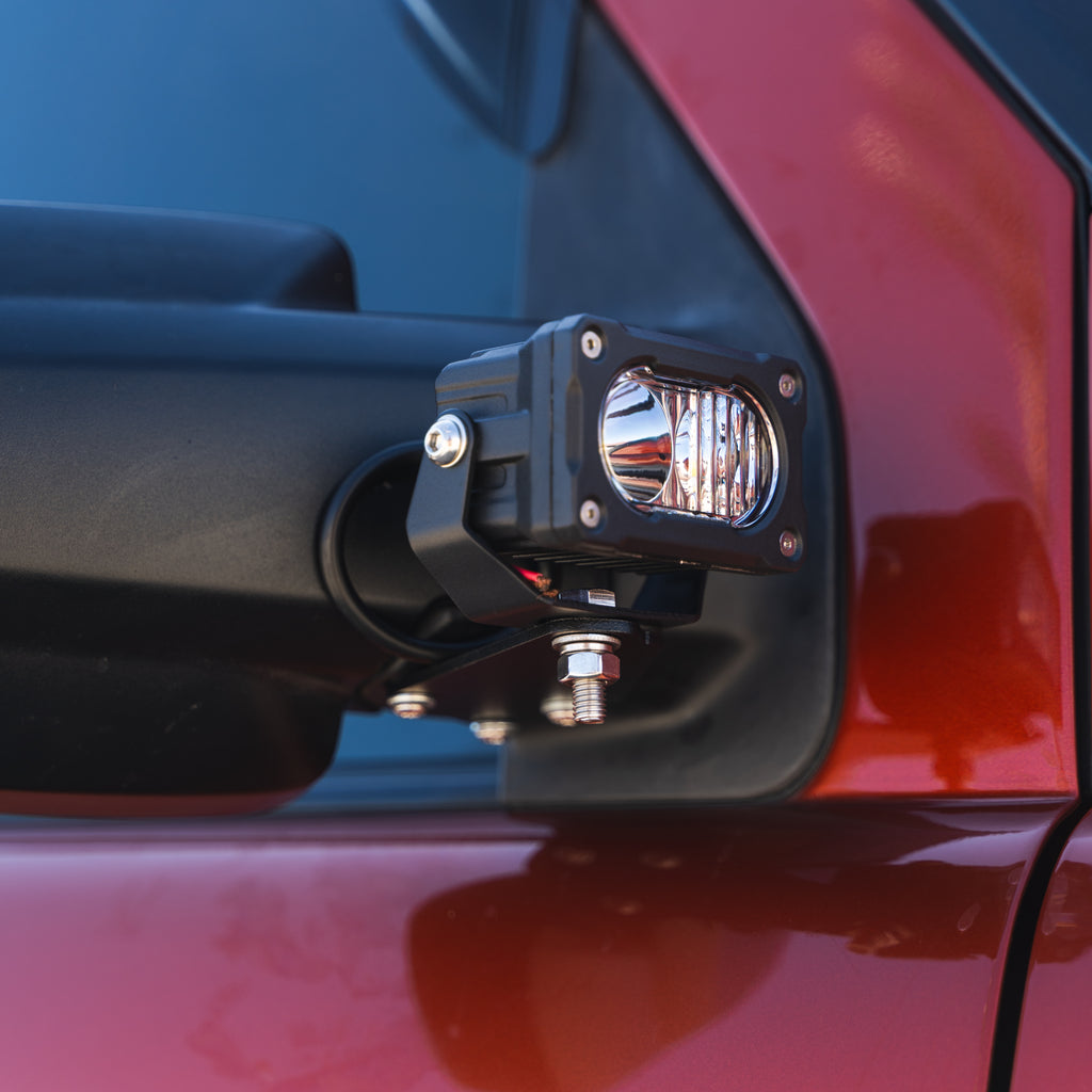 Zeus Armor Side Mirror Ditch Light Mount - Honda Element (2003-2011)