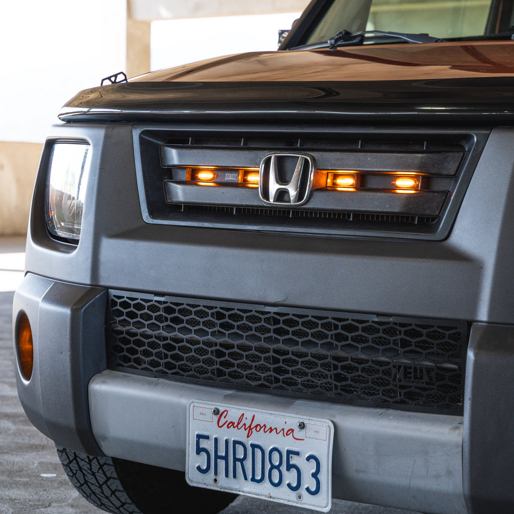Zeus Armor Hex Mesh Lower Bumper Grille - Honda Element (2003-2008)