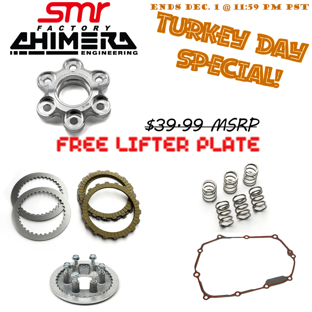 TURKEY DAY SALE : SMR FACTORY COMPLETE CLUTCH UPGRADE KIT - HONDA GROM (2022+), MONKEY (2022+) *** FREE LIFTER PLATE ***