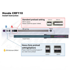 Racing Bros Front Fork Emulator Kit - Honda CRF110F (2013+)