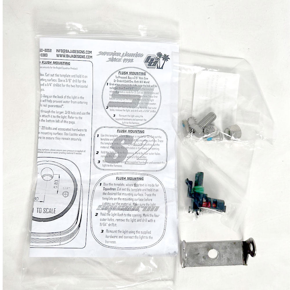 Baja Designs Squadron/S2 Series Hardware Parts Bag  (1 Light)