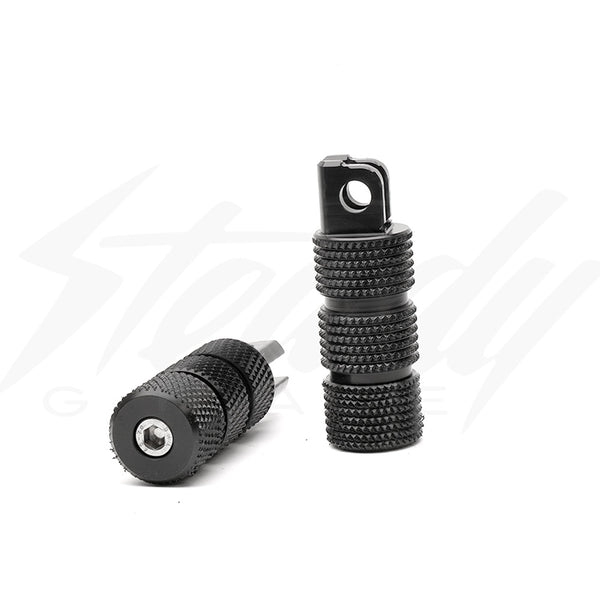 CHIMERA ENGINEERING ROUND GRIPPY STUNT PEGS - KAWASAKI Z125 PRO (ALL YEARS)