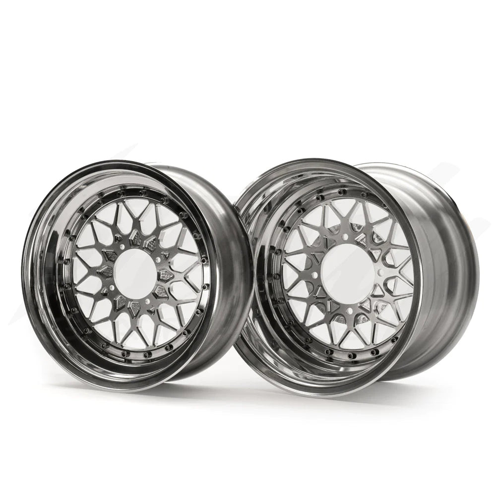 Chimera Engineering Wheels 12'' JC MESH 3PC Modular Wheel - FRONT & REAR WHEELS -12x6 + 12x4 - Honda Grom 125, Monkey 125 (NO HUBS)