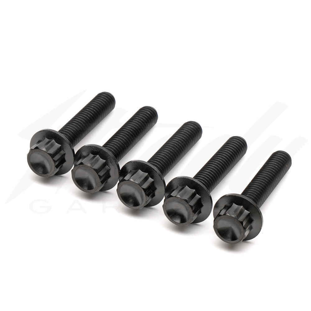 Chimera Engineering 12 Points Flanged Head Titanium Bolts - 5 Pack (M6X1.0X30MM)