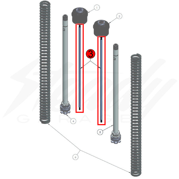 RACINGBROS REPLACEMENT ALUMINUM FFK ADJUSTER ROD - RBROS-1006 HONDA GROM AND RBROS-1016 KAWASAKI Z125