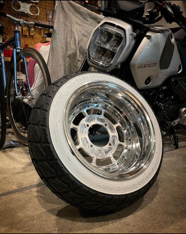Chimera Engineering Wheels 12" VIP 3PC Modular Rims - FRONT & REAR WHEELS -12x6 + 12x4 - Honda Grom 125, Monkey 125 (NO HUBS)