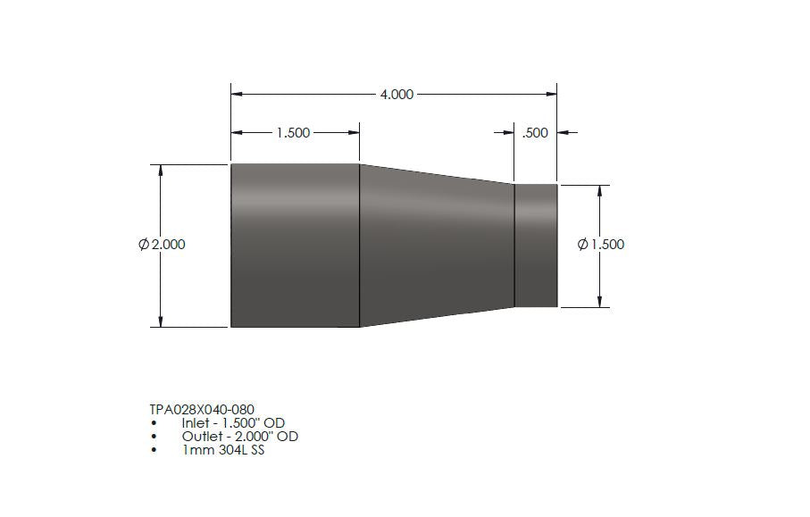YOSHIMURA BUILDER SERIES TAPER ADAPTER - 1.50" to 2.0"