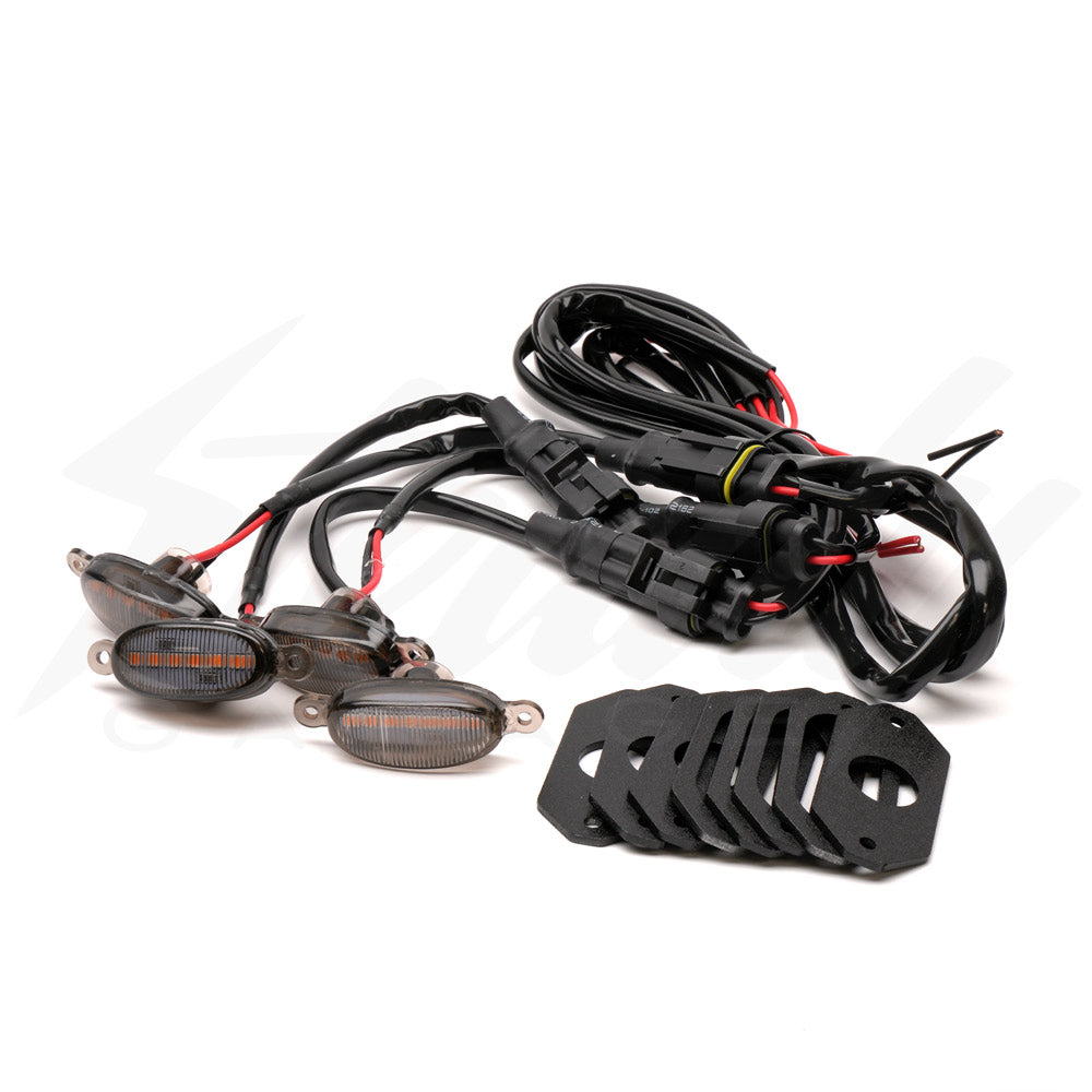 Zeus Armor Front Grille Daytime Running Amber Lights - Honda