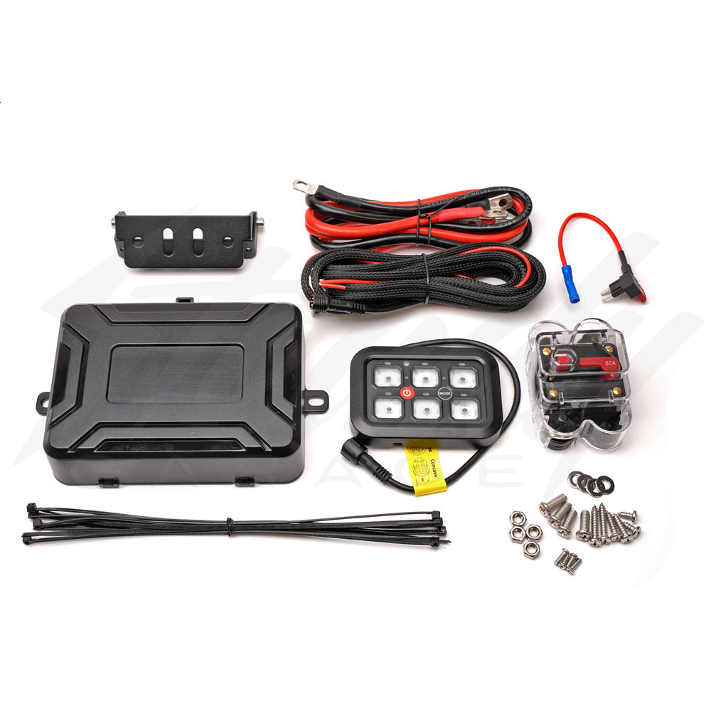 6 Way Panel Gang Switch with Bluetooth