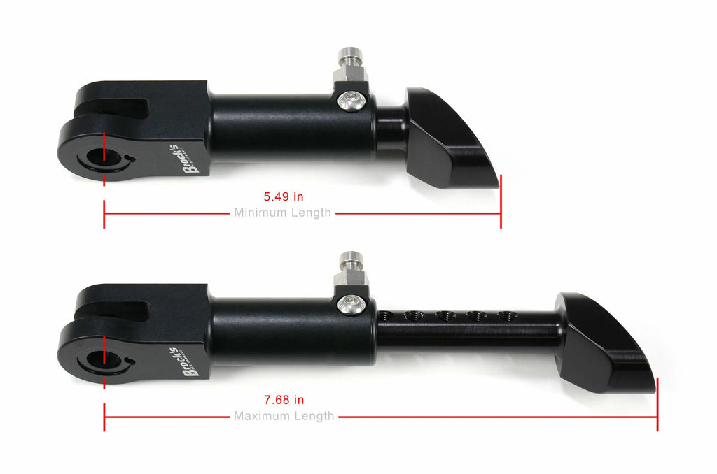 BrockSTAND Track Style Adjustable Kickstand Leg Lowered