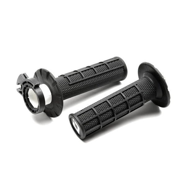 ODI Black Medium Half-Waffle V2 Lock-On Grips with Cam