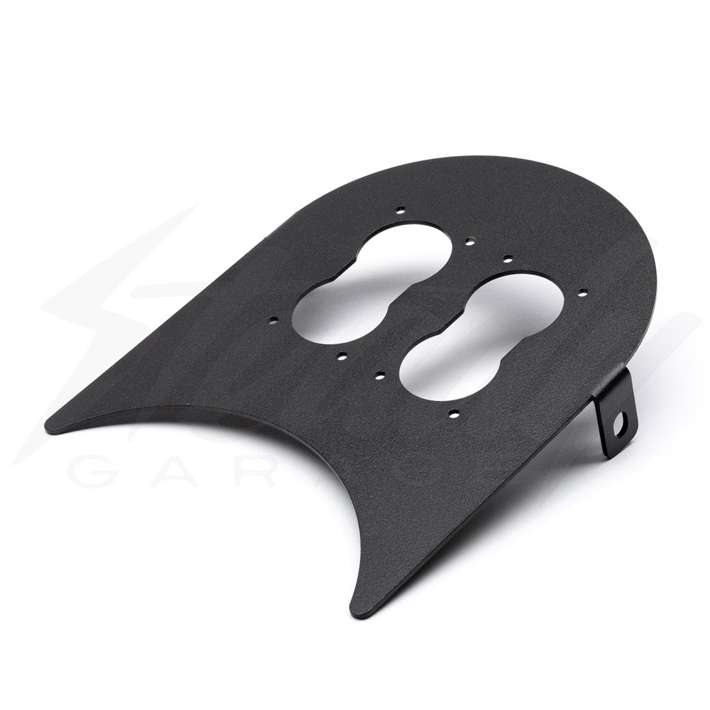 Chimera Pac Man Baja Deigns Double S2 LED Headlight for Honda Ruckus Black (Plate only)