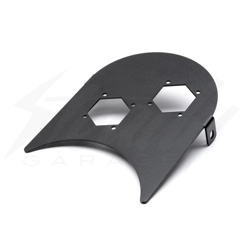 Chimera Pac Man Baja Deigns Double S1 LED Headlight for Honda Ruckus Black (Plate only)