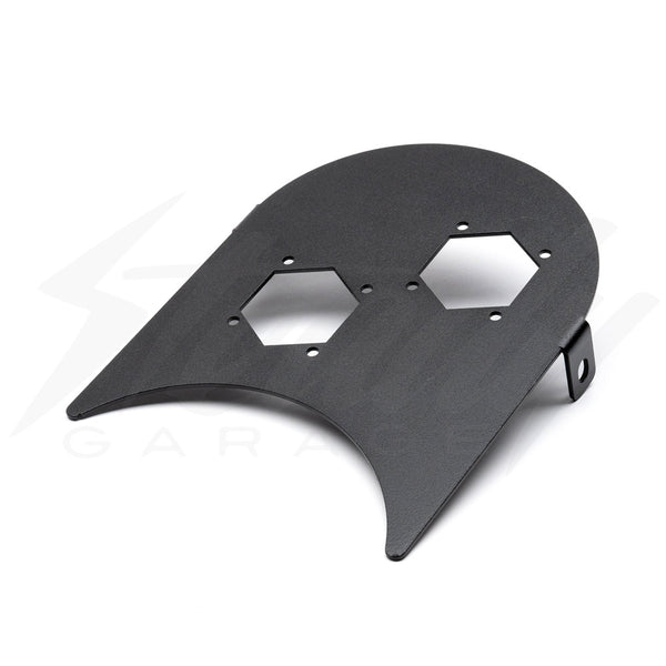 Chimera Pac Man Baja Deigns Double S1 LED Headlight for Honda Ruckus Black (Plate only)