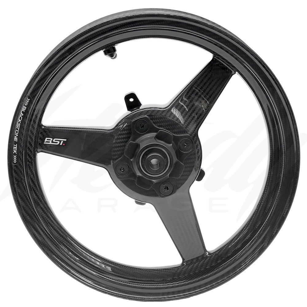 BST Carbon Fiber Honda Grom Front Rim Wheel - (4 BOLT) (WHITE LOGO)
