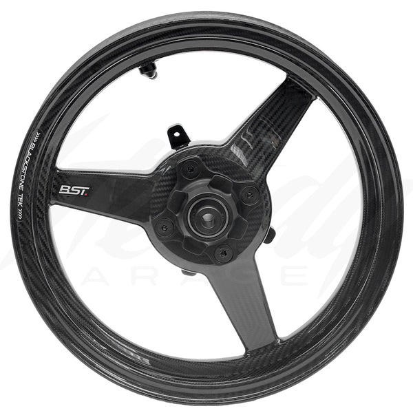 BST Carbon Fiber Honda Grom Front Rim Wheel - (4 BOLT) (WHITE LOGO)