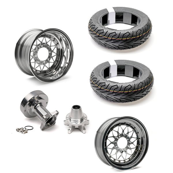 COMBO SPECIAL - FREE TIRES! Chimera Engineering JC MESH 3PC Modular Wheel - COMPLETE W/ HUBS - (12x5 / 12x4) - GROM (2022+), DAX (2025+)
