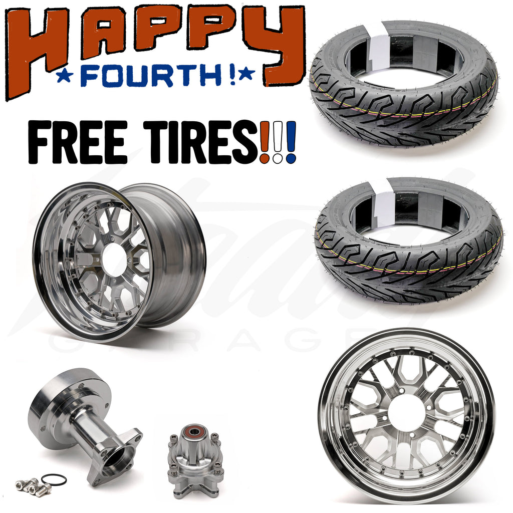 JULY 4TH SALE - FREE TIRES! Chimera Engineering SQUID 3PC Modular Wheel - COMPLETE W/ HUBS - (12x5 / 12x4) - GROM (2022+), DAX (2025+)