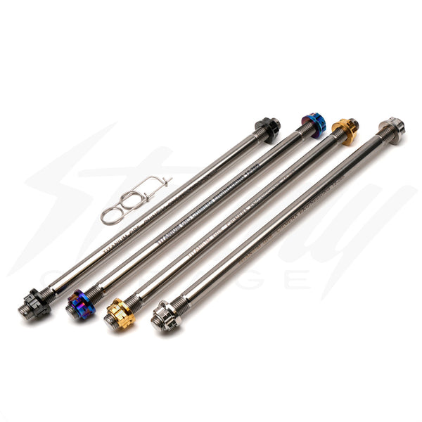 Chimera Engineering GR-5 Titanium Axle Shaft and Nuts - Universal Fitment - M12 x 285 MM LENGTH - Monkey 125 (REAR)