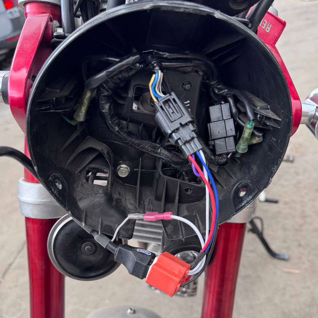 Chimera Engineering PnP Headlight Adapter Harness for H4 Conversion - Honda Monkey, Trail 125 CT125, DAX 125
