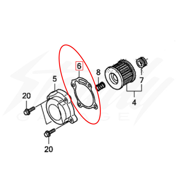 OEM HONDA GASKET, OIL FILTER COVER CBR250/300 (#6)