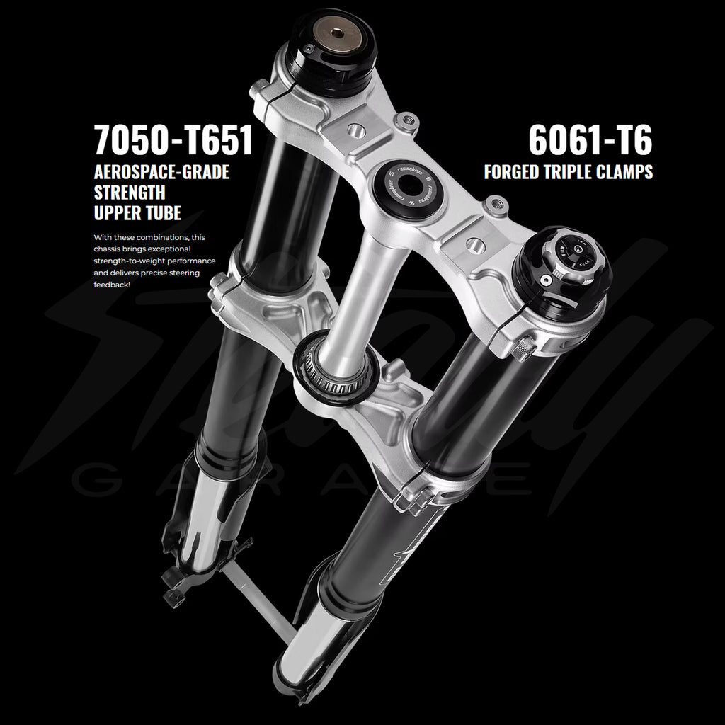 RacingBros SCOUT 43 Front Fork Assembly - Surron Ultra Bee 875mm (270mm Stroke)