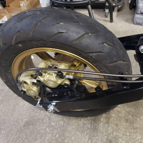 Chimera Engineering Dual Rear Brembo P32/P34 Caliper Adapter Stunt Bracket - Honda Grom 125 (ALL YEARS)