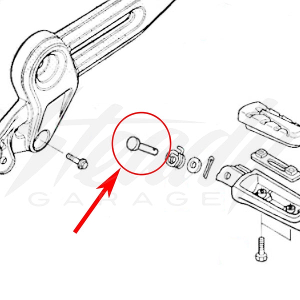 OEM Honda Foot Peg Step Bar Pin - Grom, Monkey (ALL YEARS)