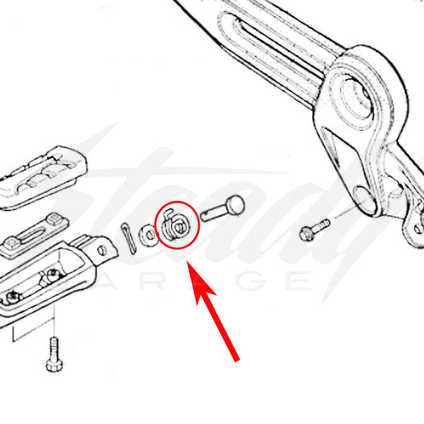 OEM Honda RIGHT Peg Step Return Spring - Grom, Monkey (ALL YEARS)