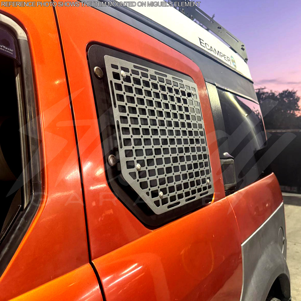Zeus Armor Rear Door Glass Replacement Molle Panel - Honda Element -
