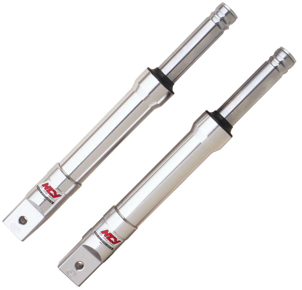 NCY Performance Front Forks Drum Type Silver Finish - Honda Ruckus Metropolitan