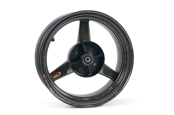 BST Carbon Fiber Honda Grom Monkey 125 - 3.5 Wide Rear Wheel (YELLOW LOGO)