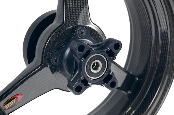 BST CARBON FIBER REAR WHEEL RIM - 3.5x 12 (OLD LOGO) - HONDA GROM (2014-2020), MONKEY (2018-2026)